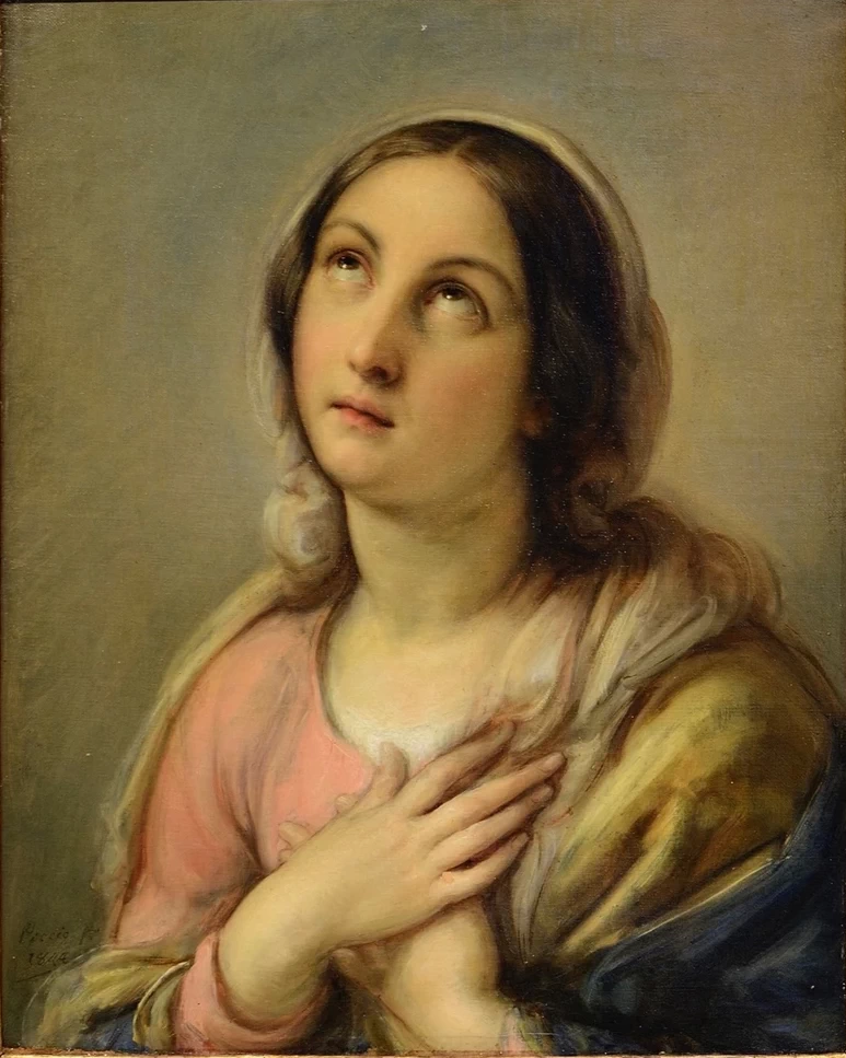 Giovanni Carnovali - Madonna con le mani al petto, 1844
